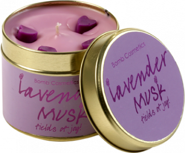 Lavender, Musk, Tinned, Candle