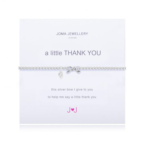 Little, Thank, You, Bow, Joma, silver, plated, Bracelet