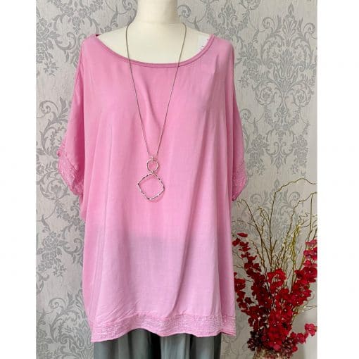 oversized, pink, top