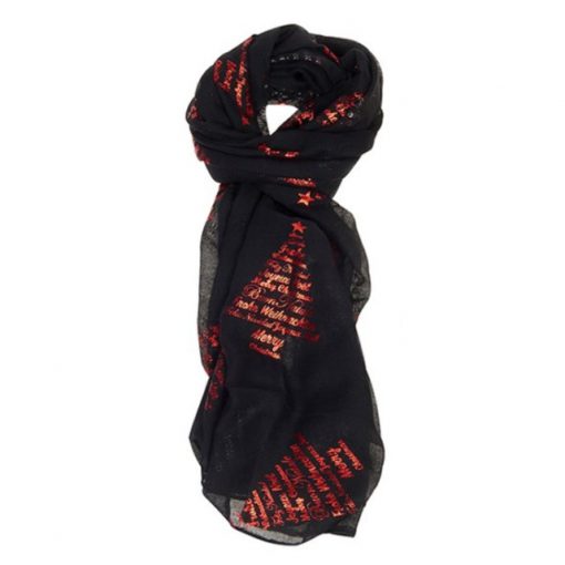 Black, christmas, scarf