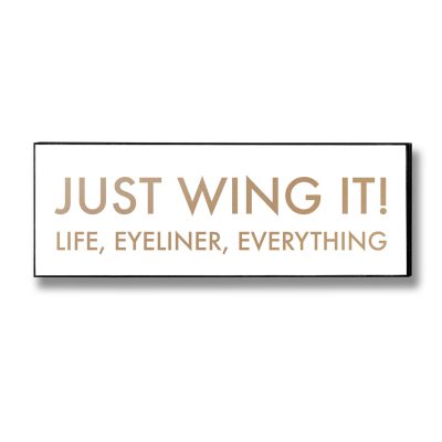 wing it, wall sign, wall plaque
