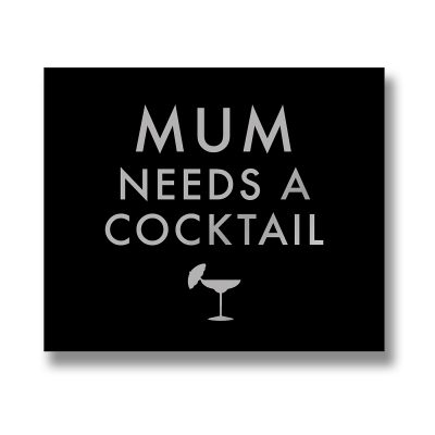 mum, cocktail, wall plaque, wall sign