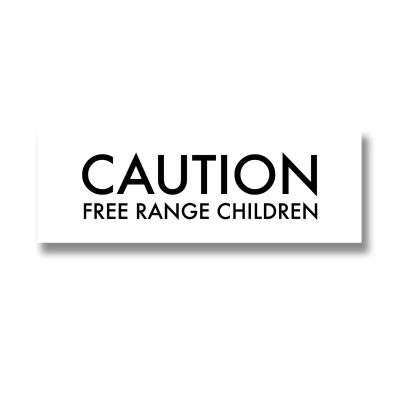 free range children, wall sign, wall plaque