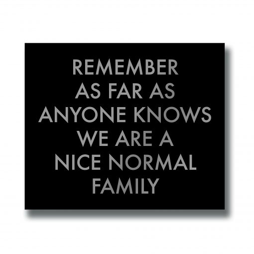 nice normal family, wall sign, wall plaque
