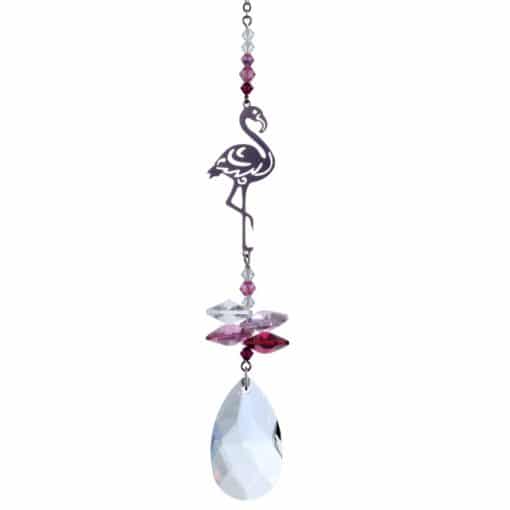 Flamingo, Deep Rose, crystal, hanging decoration