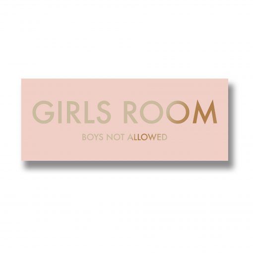 girls room, no boys, wall sign, wall plaque