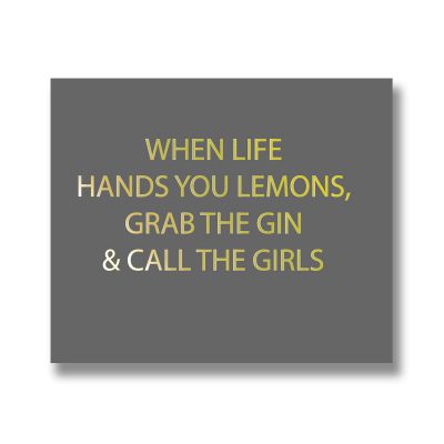 the girls, gin, wall sign, wall plaque