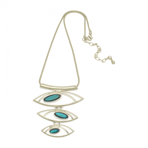 Aqua, eye, short necklace, necklace, miss milly, fn250