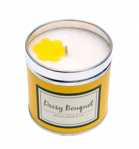 Daisy Bouquet candle, tinned candle, scented candle