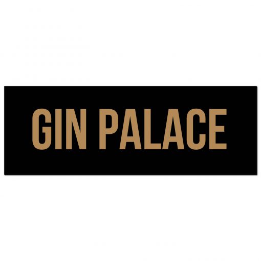 gin, palace, wall sign, wall plaque