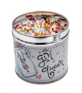 gin queen, gin queen candle, tinned candle, Sparkling, neroli, citrus, sandalwood, scented candle