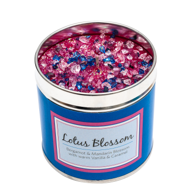 Lotus Blossom candle, tinned candle, scented candle