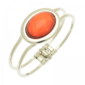 oval, resin, orange, miss milly, bangle, fb66