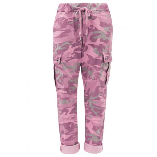 Pink, camo, cargo, stretchy, magic trousers, joggers