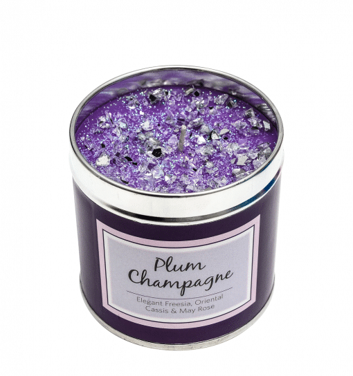Plum Champagne candle