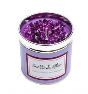 Scottish Glen candle, tinned candle, scented candle