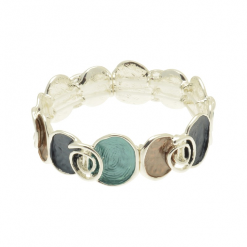 swirl, cirlcles, teal, blue, green, miss milly, bangle, fb488tl