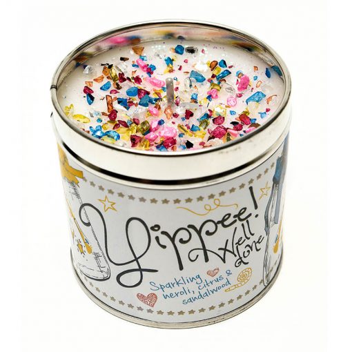 well done candle, tinned candle, Sparkling, neroli, citrus, sandalwood, scented candle