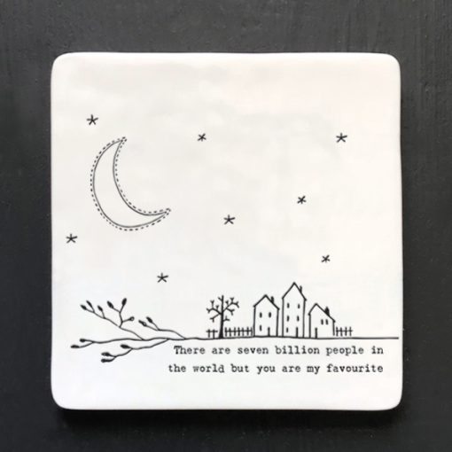 East of India, ceramic, porcelain, coaster, you're my favourite