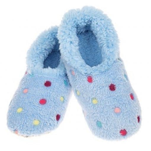 blue, dotty, snoozie, slippers