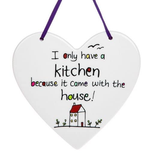 kitchen, came with the house, hanging heart