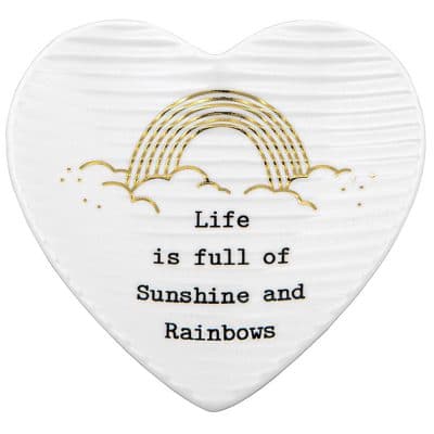 heart, trinket tray, rainbows, sunshine