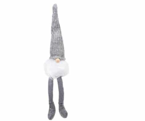 Grey Xmas Craft Furry Gonk Dangle Leg Medium