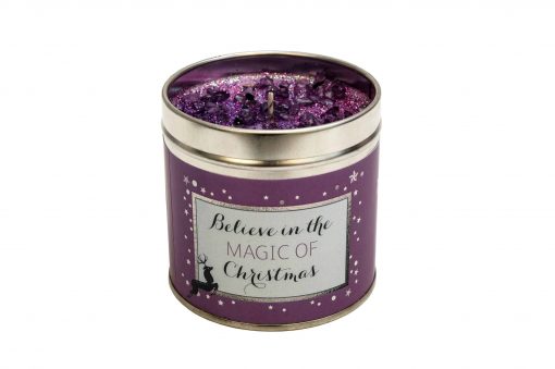 Believe in the magic of Christmas candle